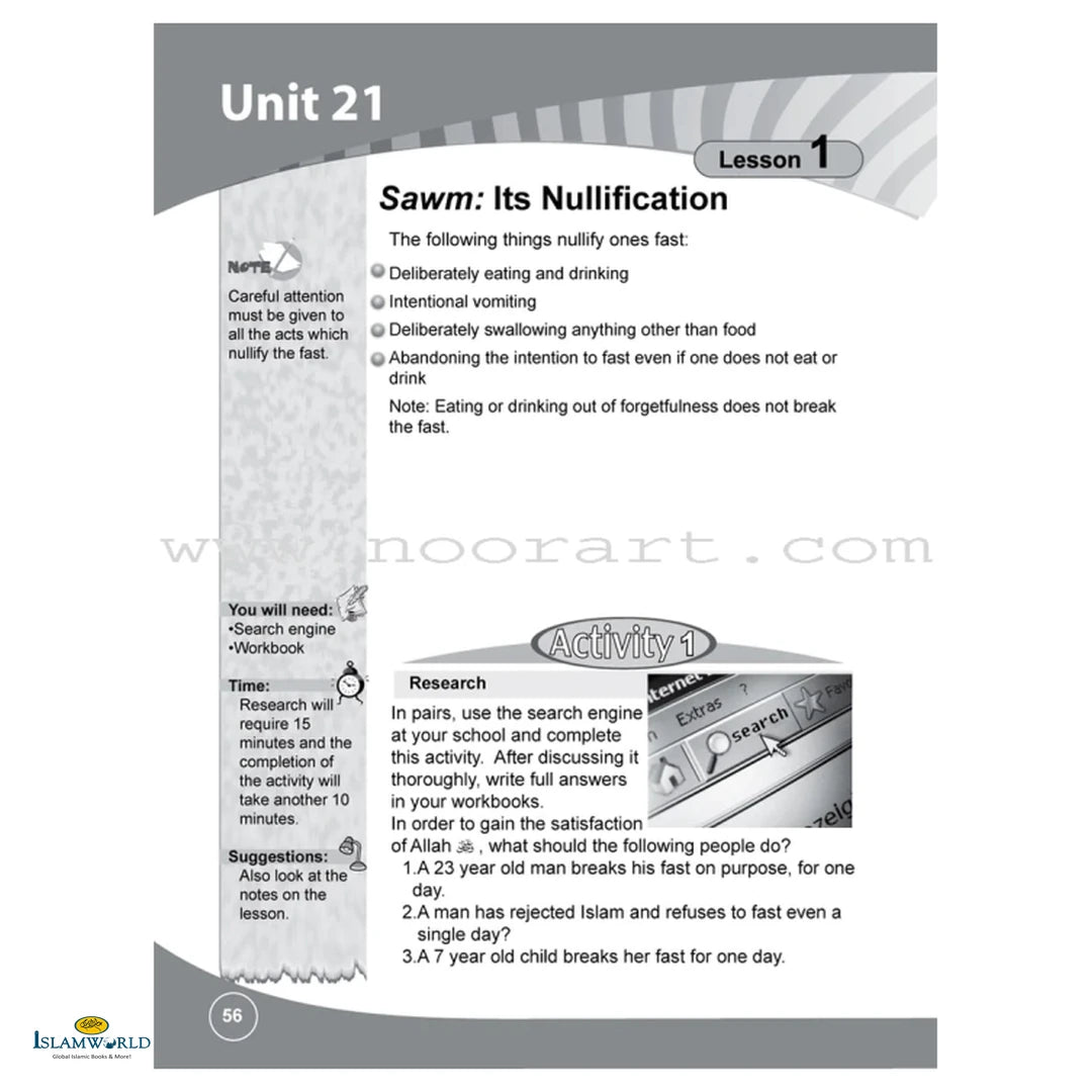 Islamic Studies (Ico) – Grade 6 – Part 2 – Activity Textbook - Buy Online In India