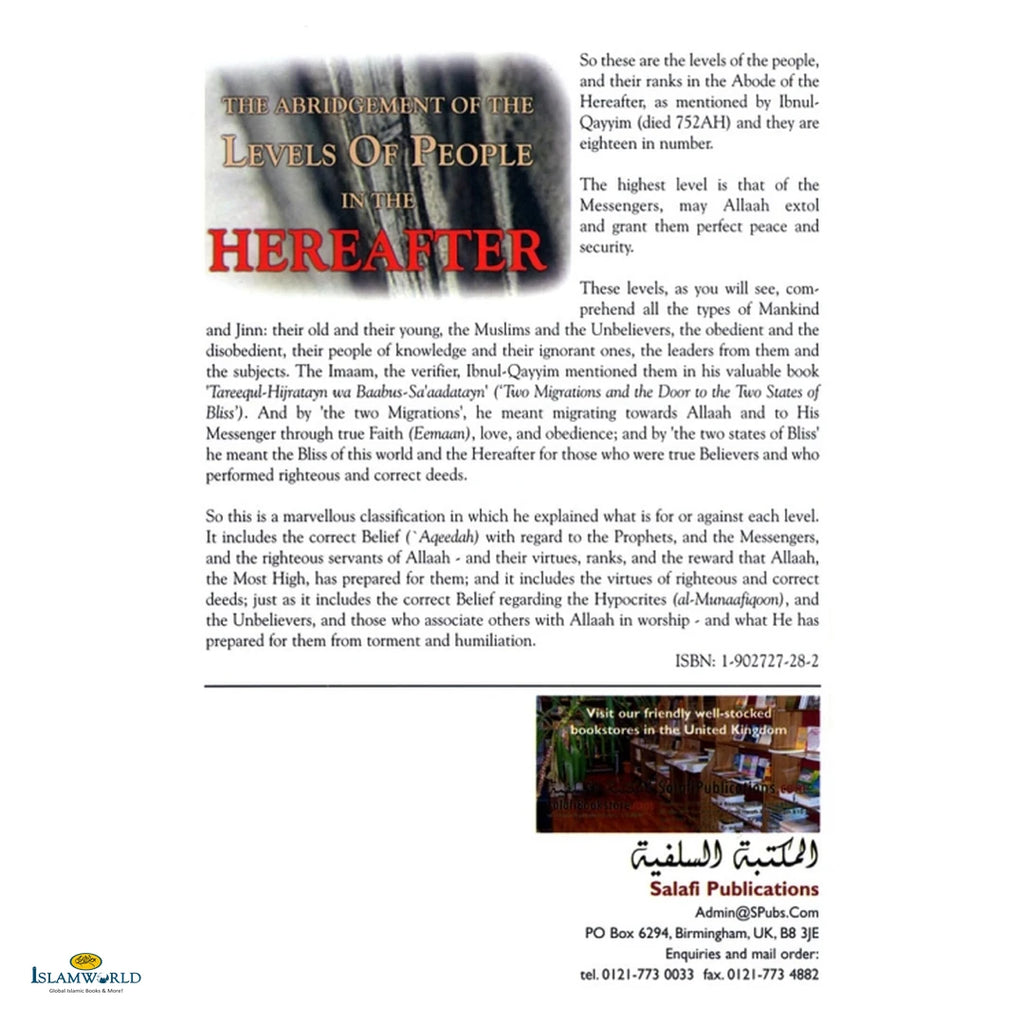 The Abridgment of the Levels of People in the Hereafter - Buy Online In India