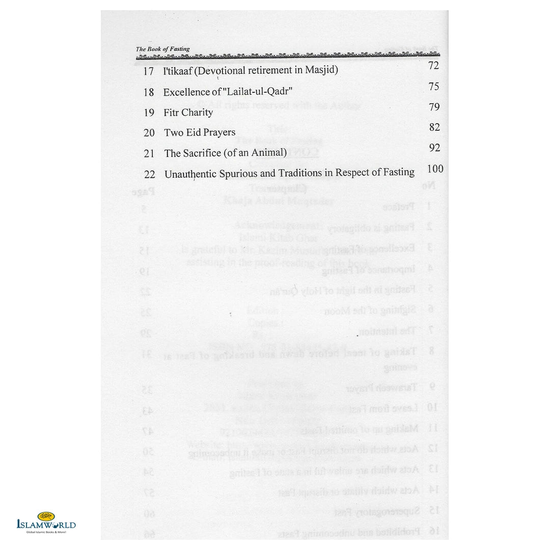 The Book Of Fasting - Buy Online In India