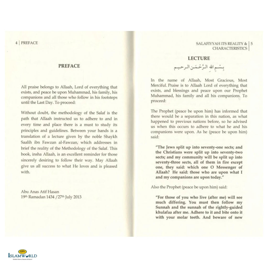 Salafiyyah Its Reality & Characteristics - Buy Online In India