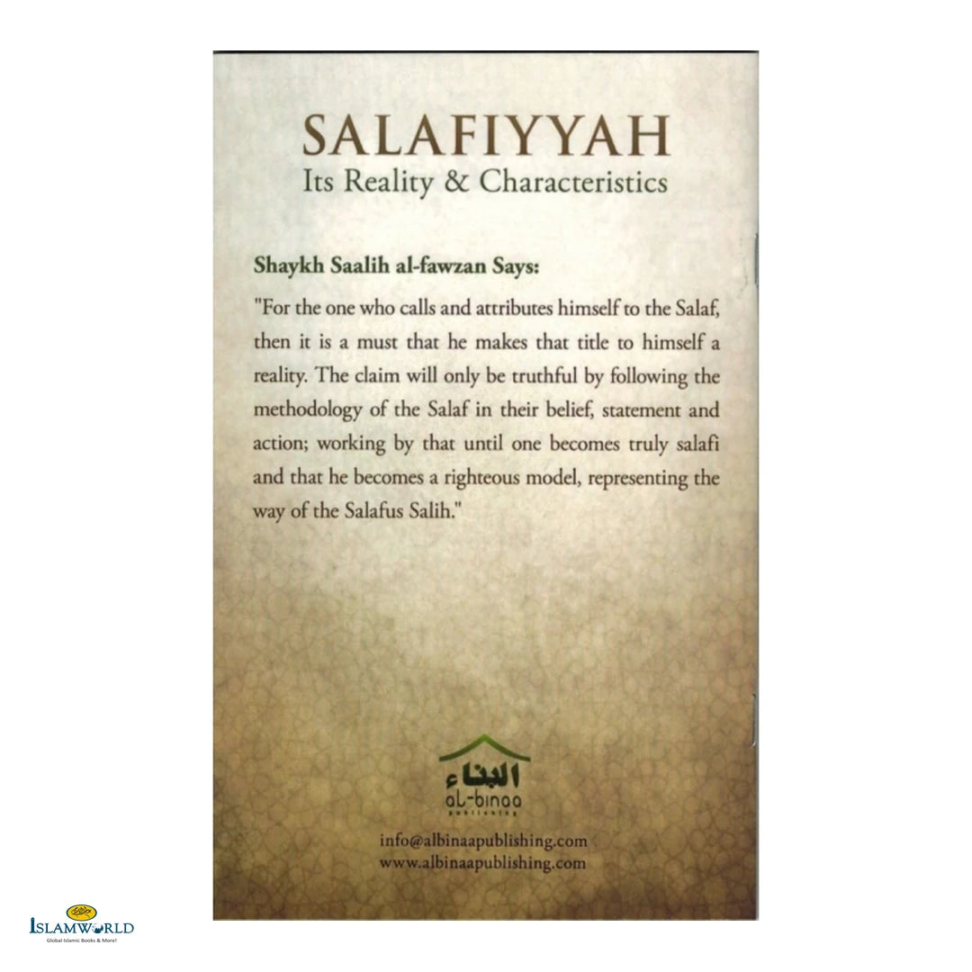 Salafiyyah Its Reality & Characteristics - Buy Online In India