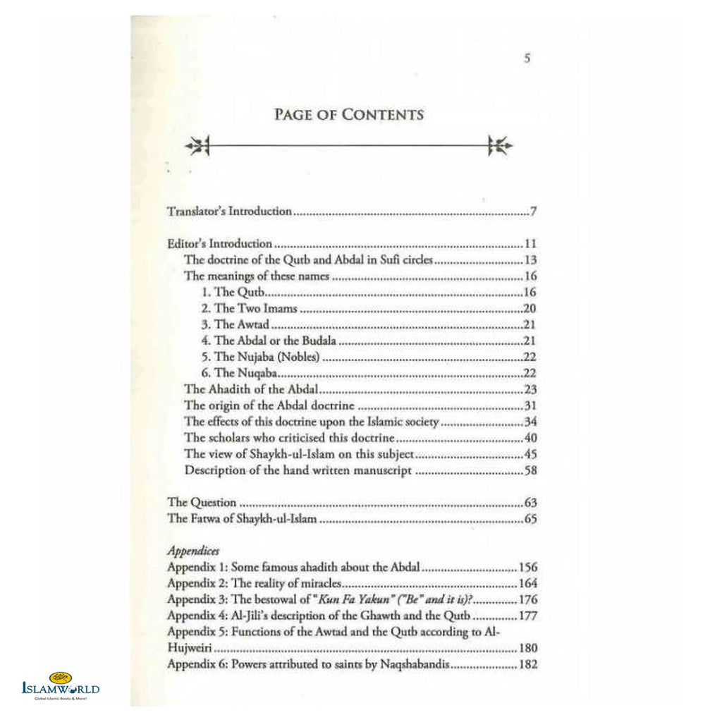 The Fatwa Regarding The Gawth Qutb Abdal And Awtad - Buy Online In India
