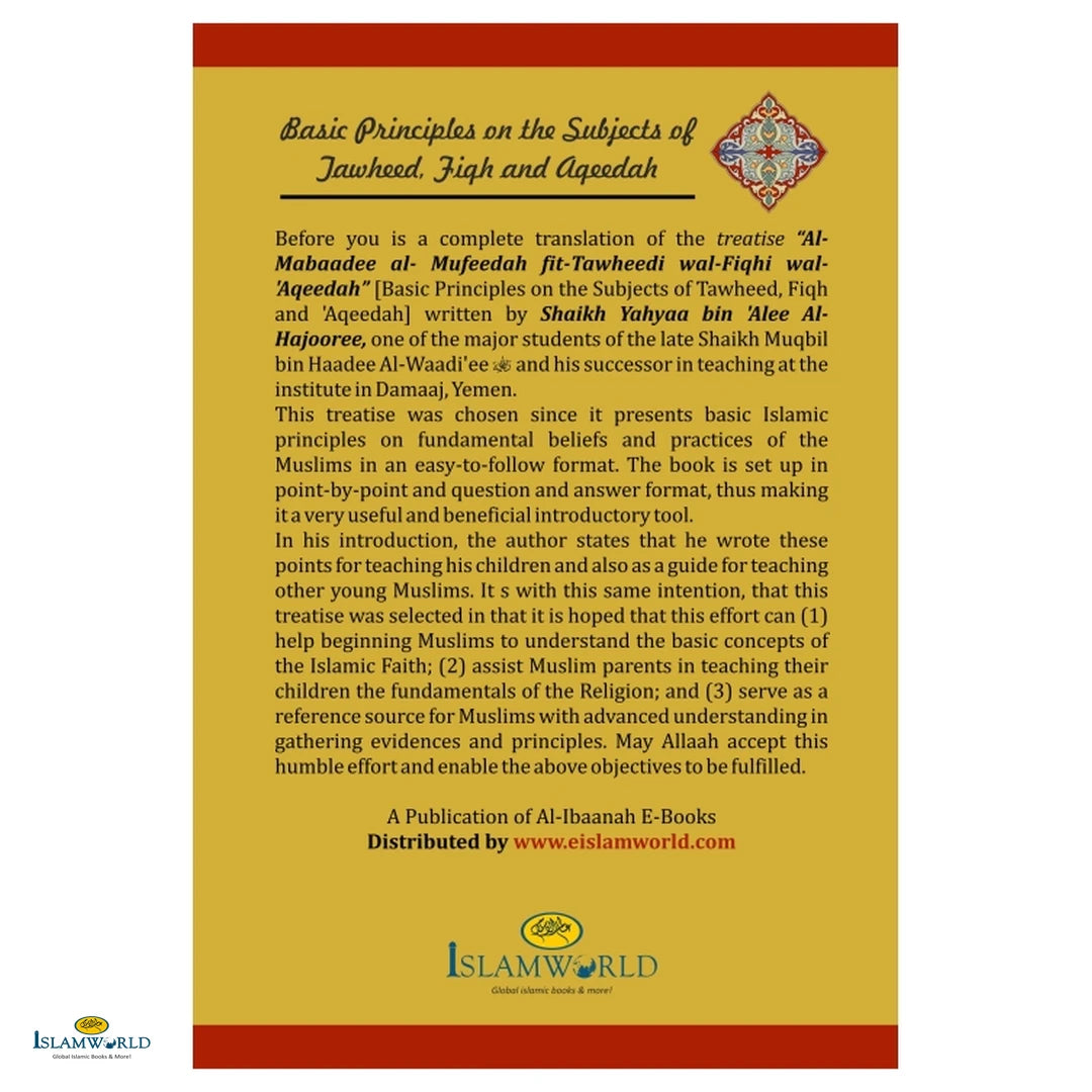 Toheed 4 Basic Principles on the Subjects of Tawheed, Fiqh and Aqeedah | Buy ...