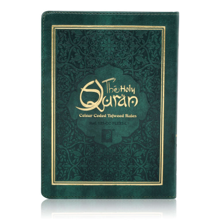 HOLY QURAN NO. 23 CC FLEXI LEATHER GREEN