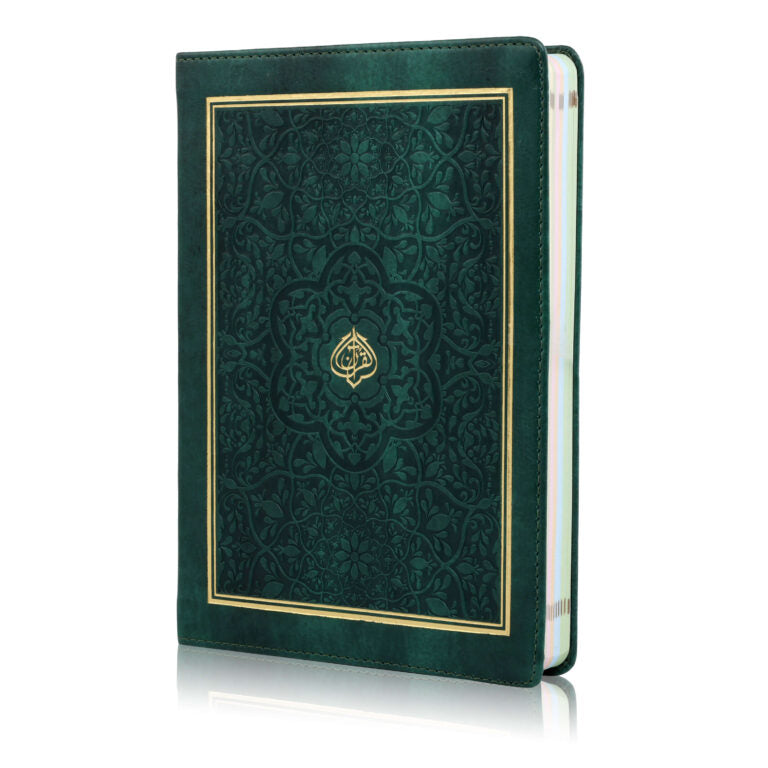 HOLY QURAN NO. 23 CC FLEXI LEATHER GREEN