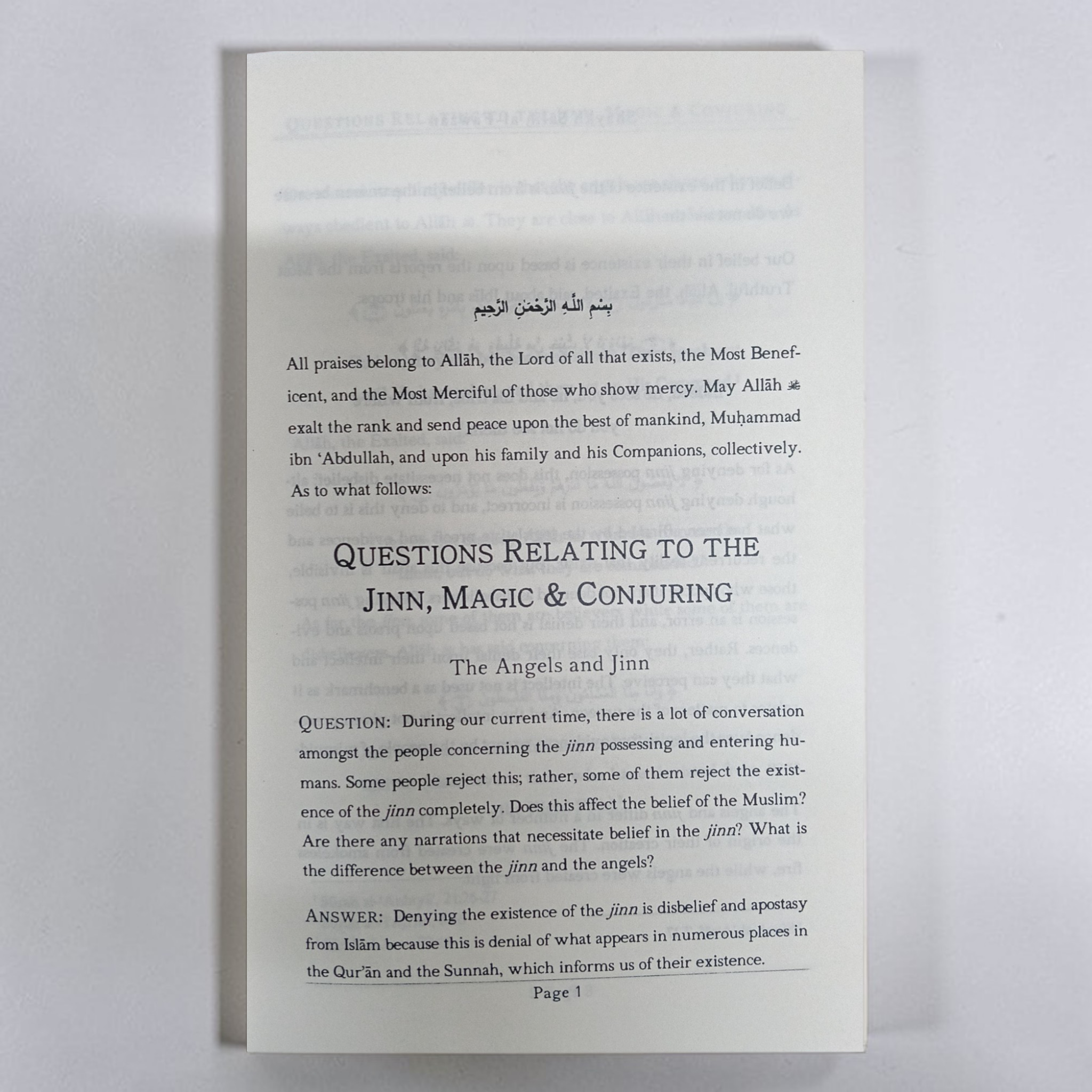 Question relating to the Jinn Magic and Conjuring