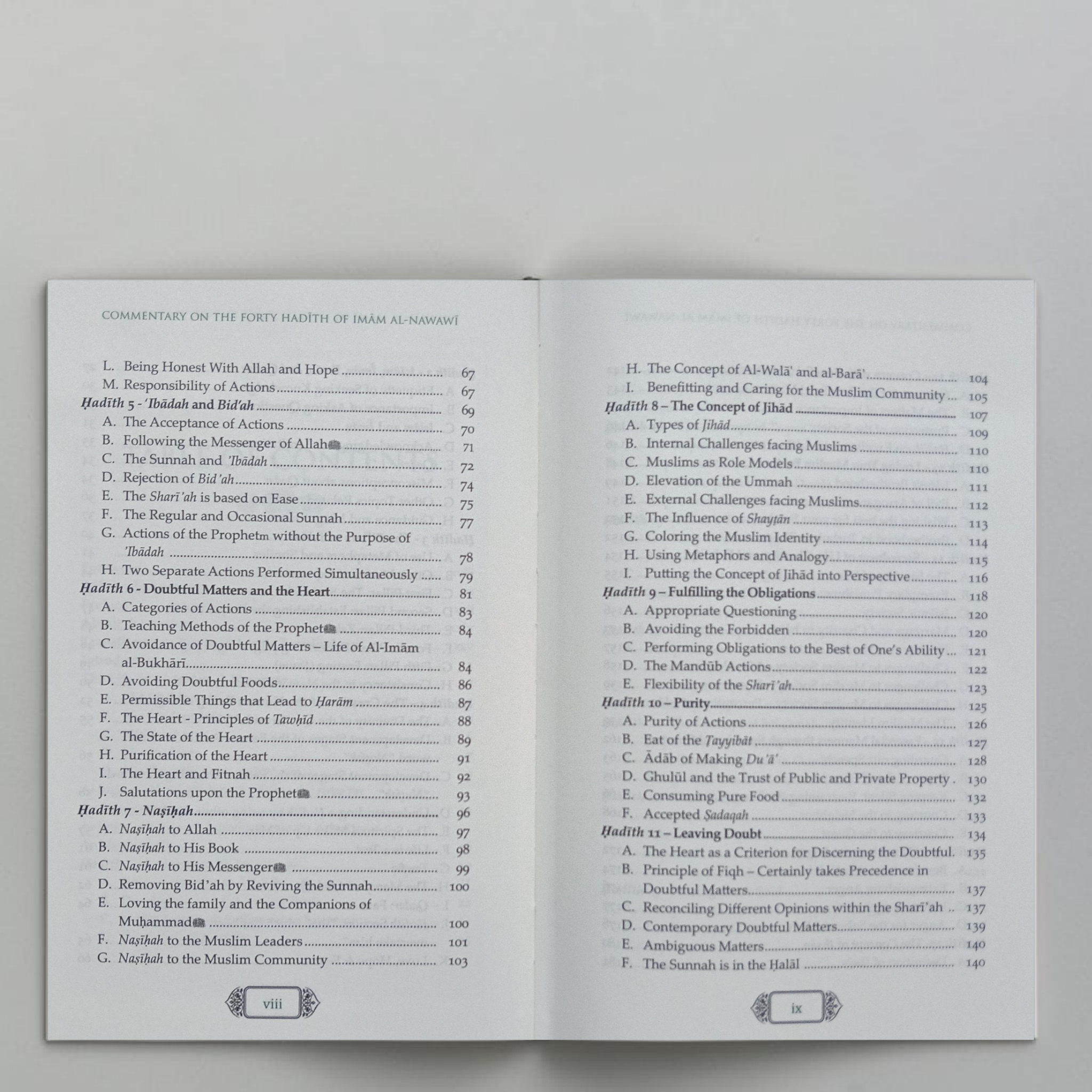Commentary on The Forty Hadith of Imam Al-Nawawi