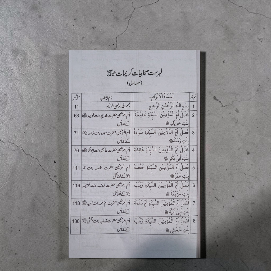 Fazail-e-Sahabiyat Kareemat