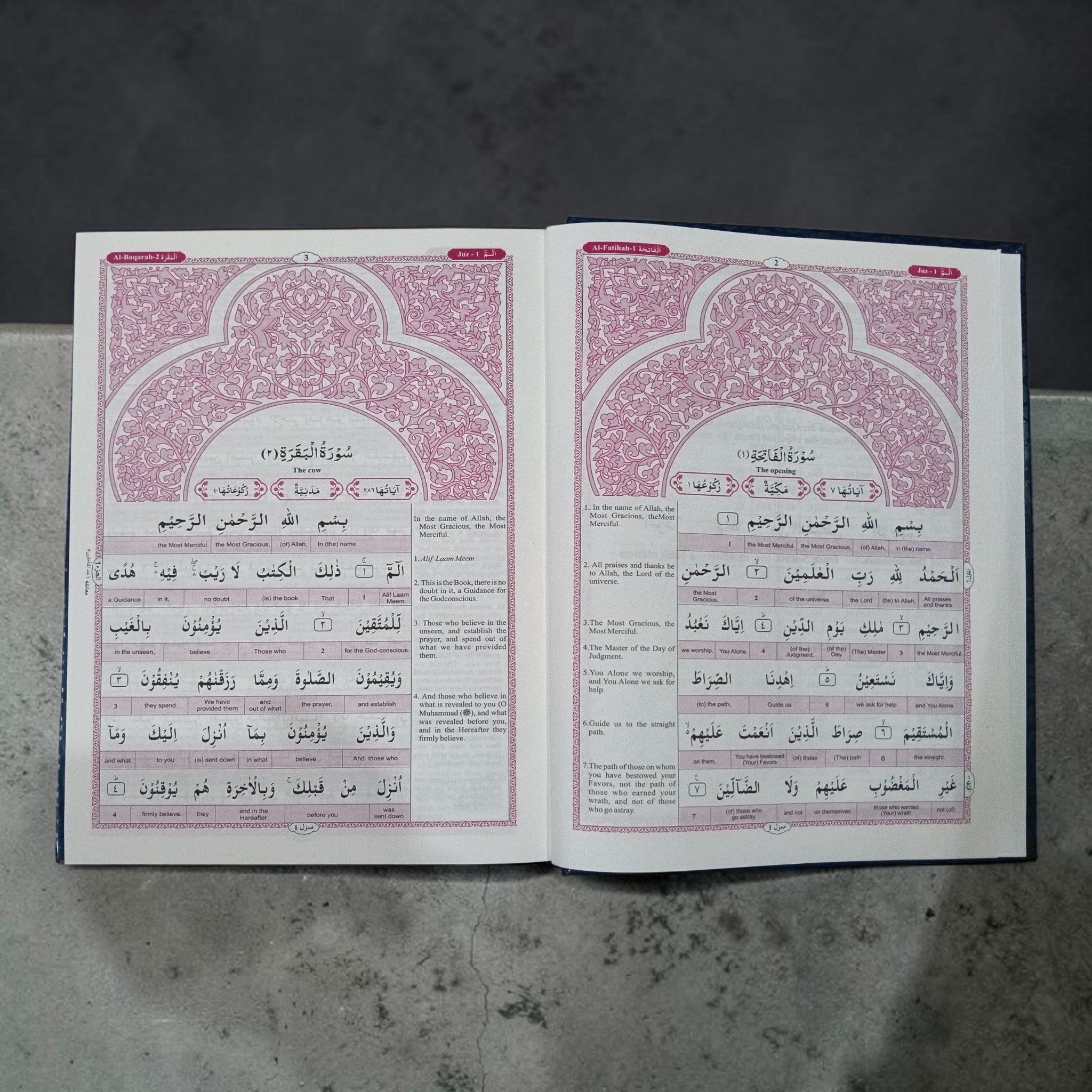 The Glorious Qur'an Word for Word Translation Volume 1 & 2