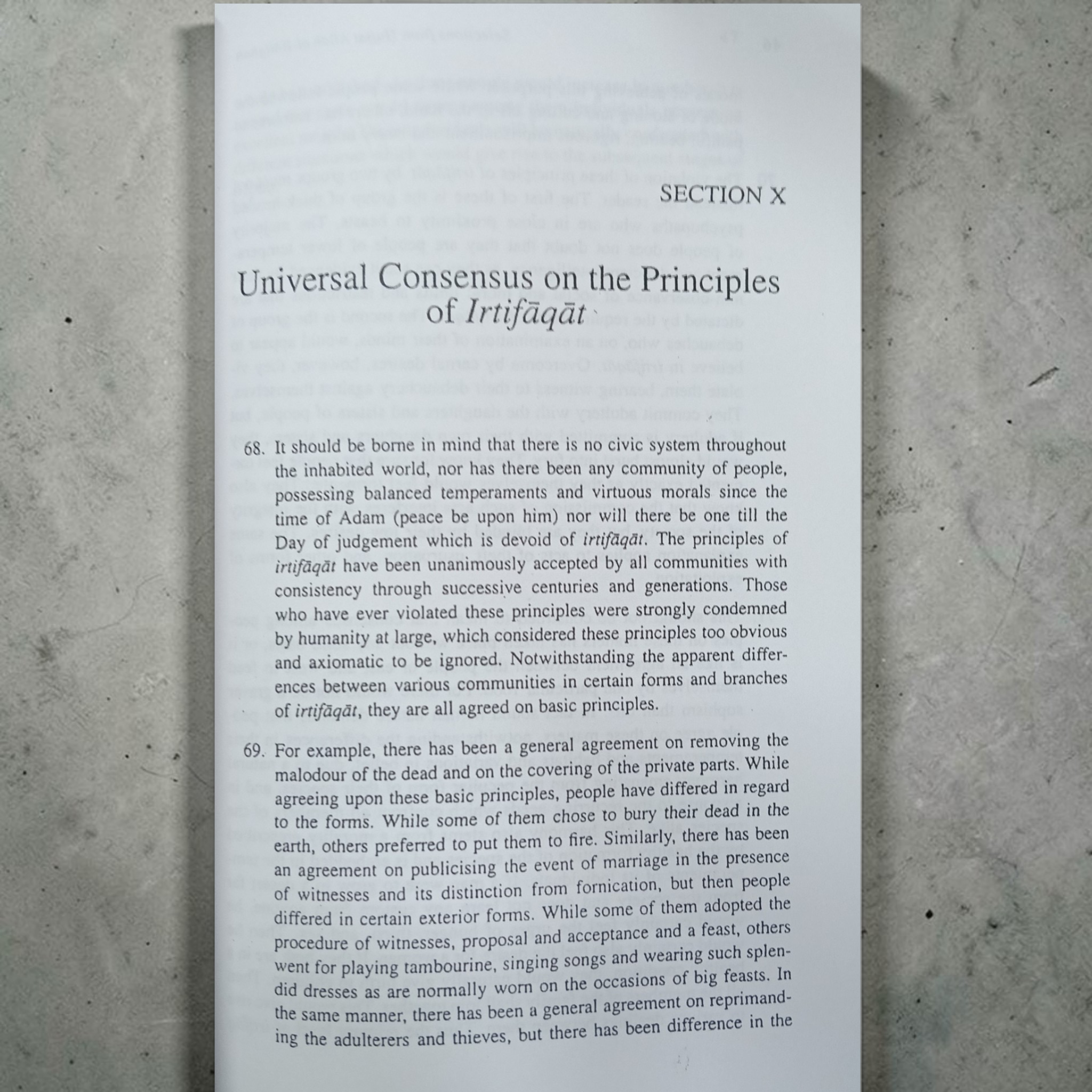 Selection from Hujjat Allah Al-Balighah