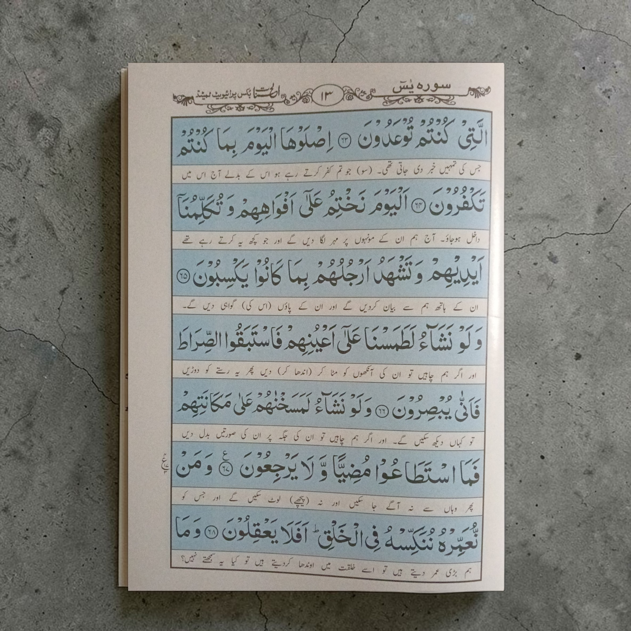 Surah Yasin 7 lines
